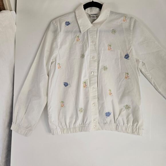 Alfred Dunner Jackets & Blazers - Vintage Alfred Dunner Embroidered Tropical Theme Jacket Women’s Size 10P